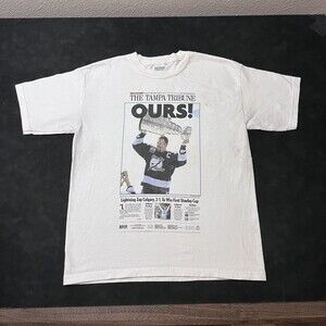 Tampa Bay Lightning Shirt Stanley Cup Champions Vintage St. Louis Newspaper Tee
